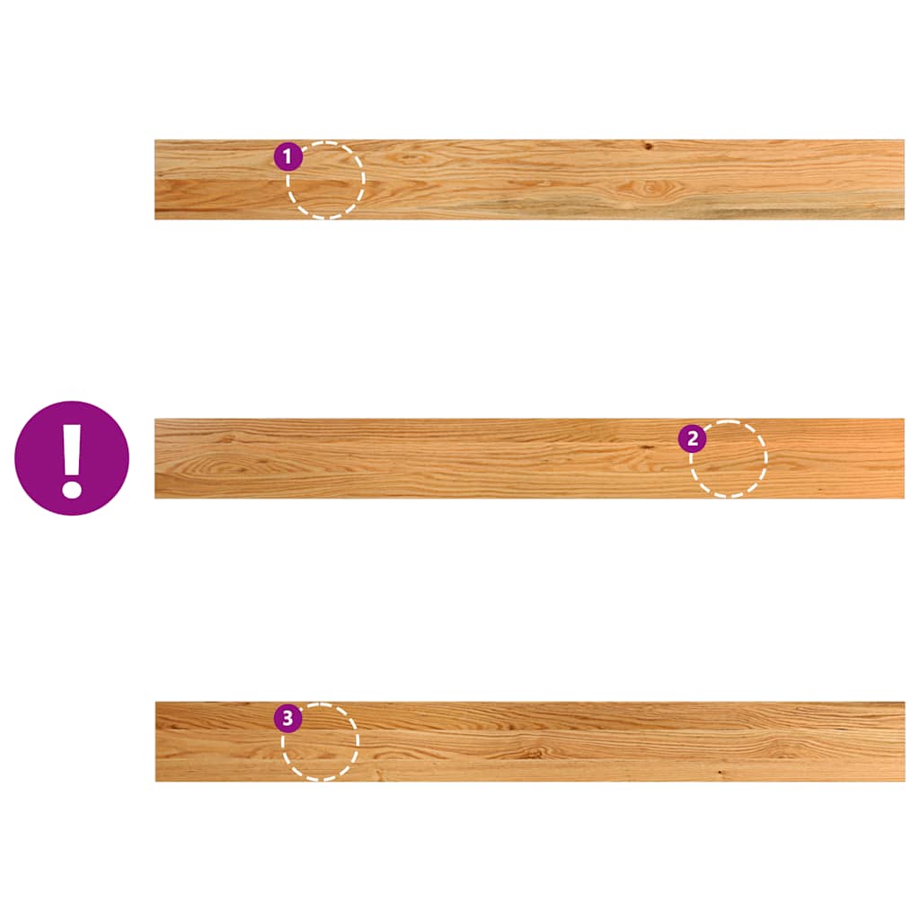 vidaXL Περβάζια παραθύρων 2 τεμ. Αν. Καφέ 140x15x2εκ. Μασίφ Ξύλο Δρυός