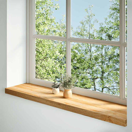vidaXL Περβάζια παραθύρων 2 τεμ. Αν. Καφέ 100x30x2εκ. Μασίφ Ξύλο Δρυός