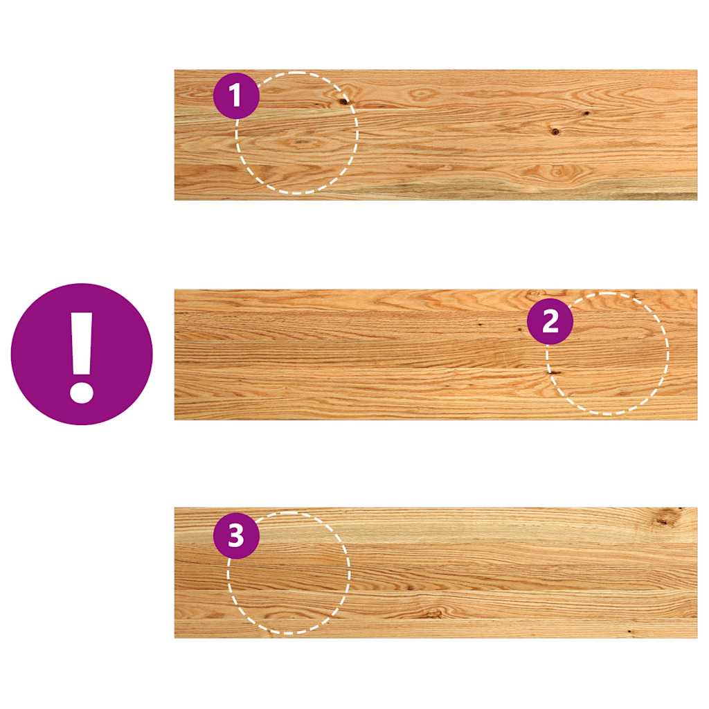 vidaXL Περβάζια παραθύρων 2 τεμ. Αν. Καφέ 100x30x2εκ. Μασίφ Ξύλο Δρυός