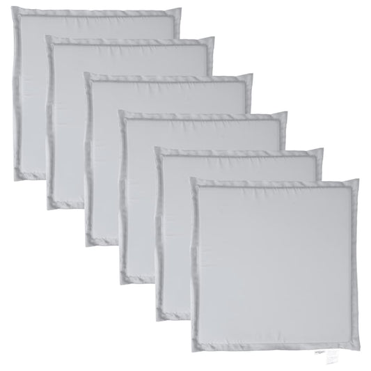 vidaXL Μαξιλάρια Καθίσματος Κήπου 6 Τεμ. Τετράγωνα Αν. Γκρι 45x45x2εκ.