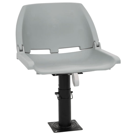 vidaXL Κάθισμα Σκάφους Πτυσσόμ. 4 τεμ. Γκρι 48x51x41 εκ Χωρίς Μαξιλάρι