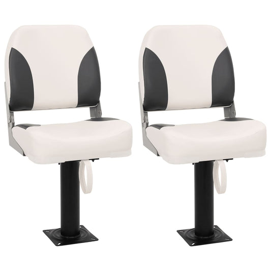 vidaXL Κάθισμα Σκάφους Πτυσσόμενο Σετ 4 τεμ. με Χαμηλή Πλάτη