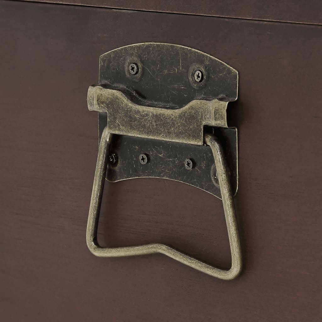 vidaXL Σεντούκι με Μάνταλα Σκούρο Καφέ 90x50x39,5 εκ. Κόντρα Πλακέ