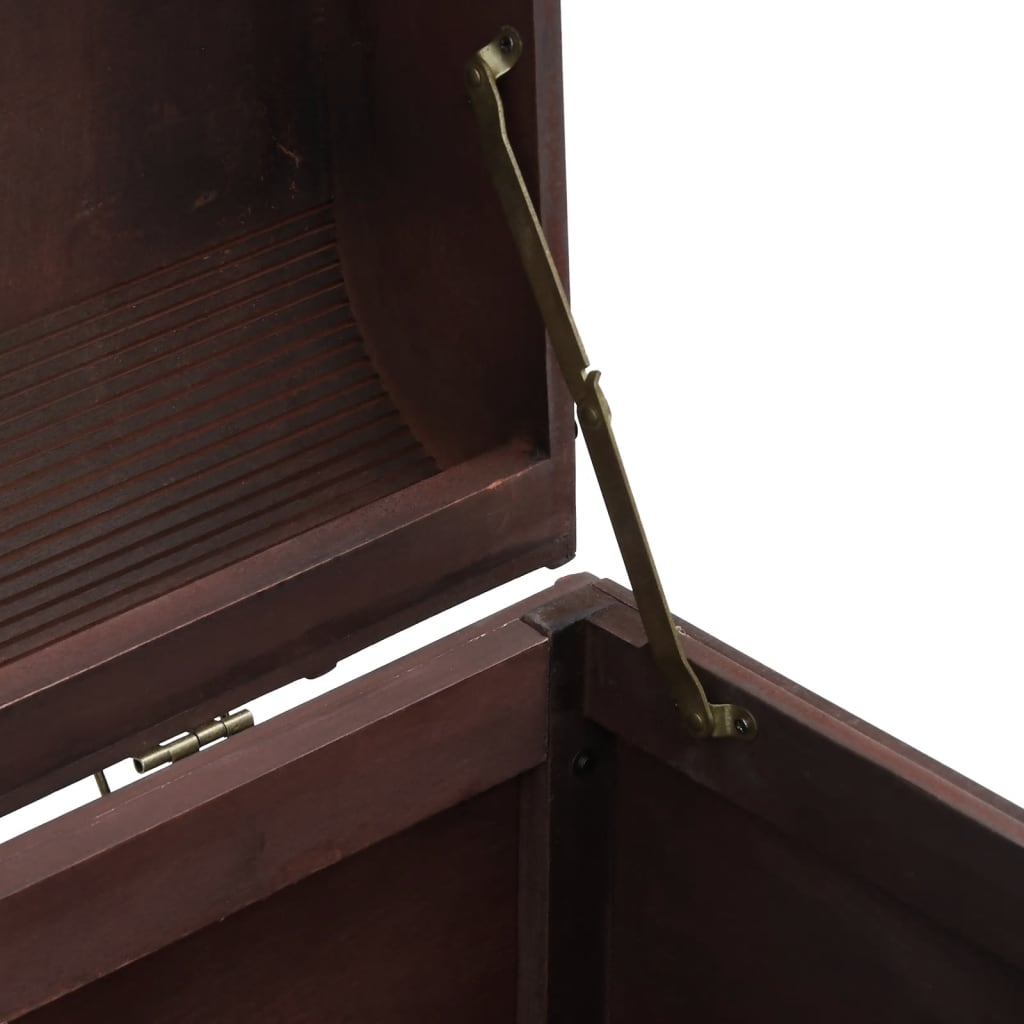 vidaXL Σεντούκι με Μάνταλα Σκούρο Καφέ 110x50x39,5 εκ. Κόντρα Πλακέ