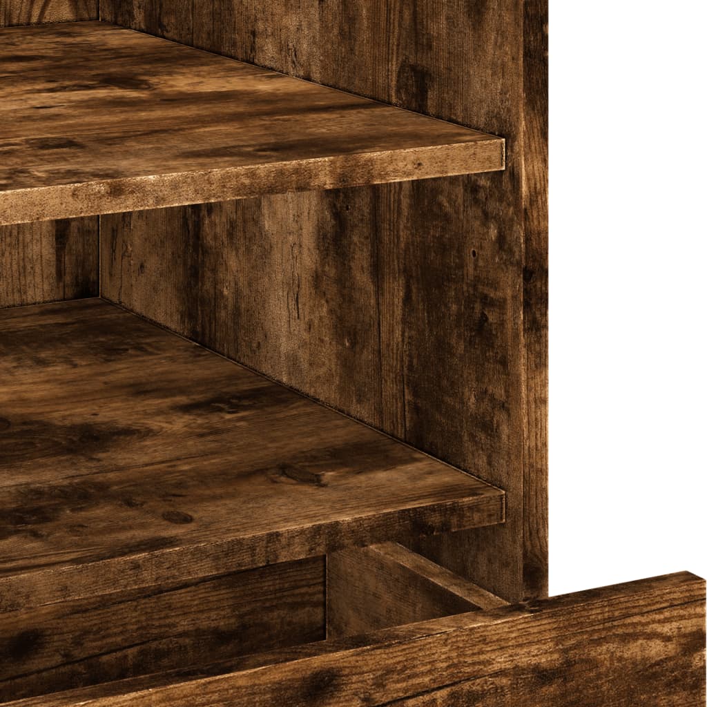 vidaXL Κομοδίνο Καπνιστή Δρυς 45x50x50 εκ. από Επεξεργασμένο Ξύλο