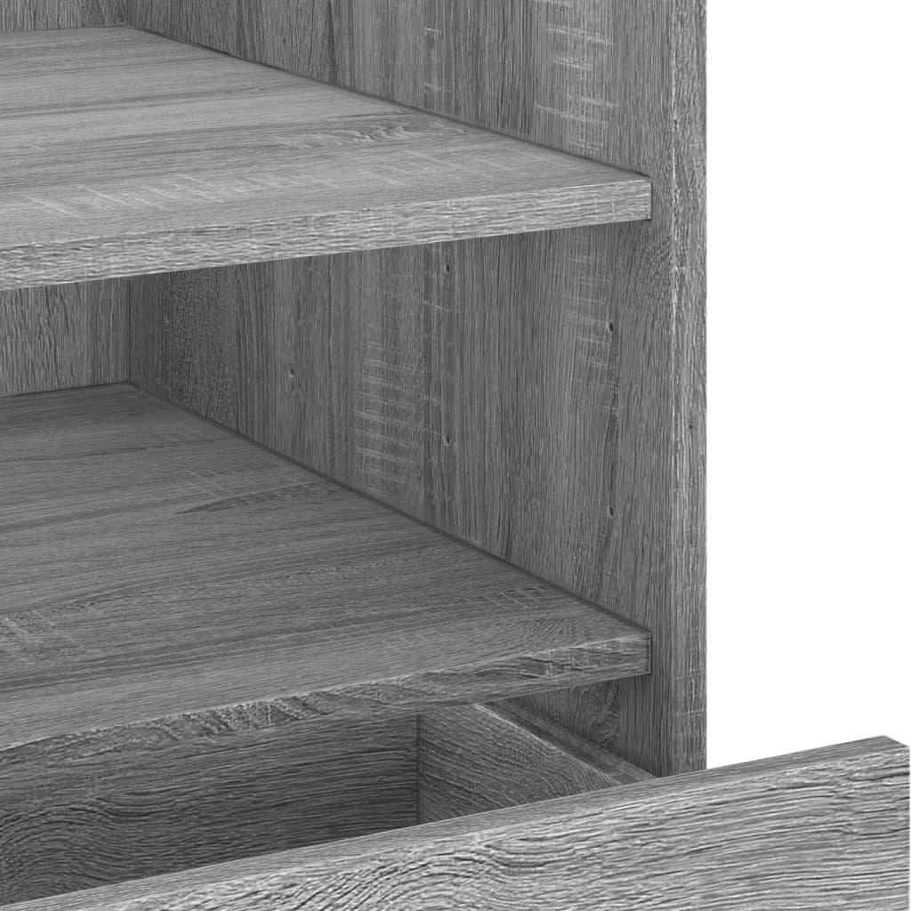 vidaXL Κομοδίνο Sonoma Γκρι 45x50x50 εκ. από Επεξεργασμένο Ξύλο
