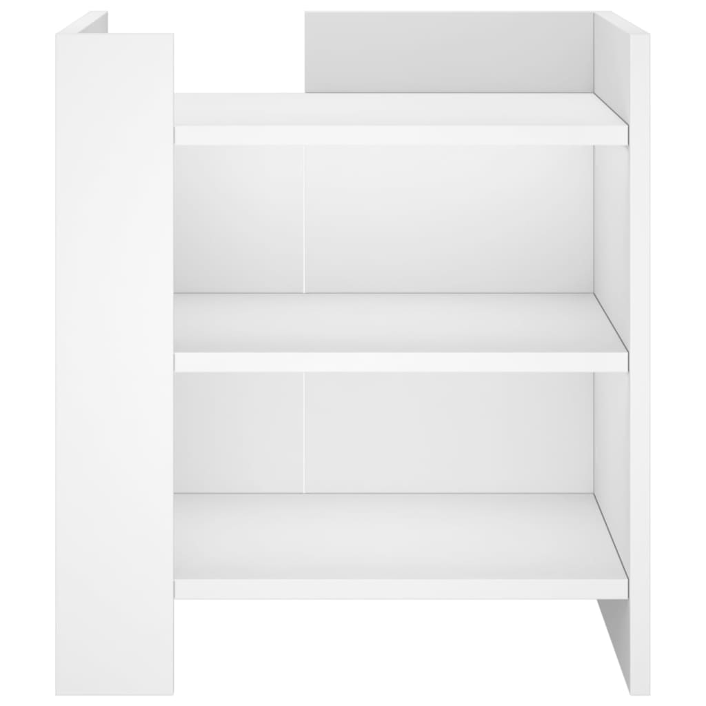 vidaXL Κομοδίνο Λευκό 45x50x50 εκ. από Επεξεργασμένο Ξύλο