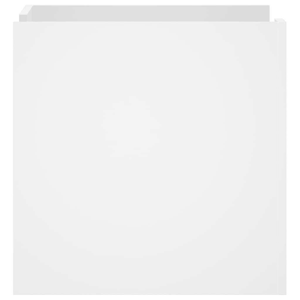 vidaXL Κομοδίνο Λευκό 45x50x50 εκ. από Επεξεργασμένο Ξύλο