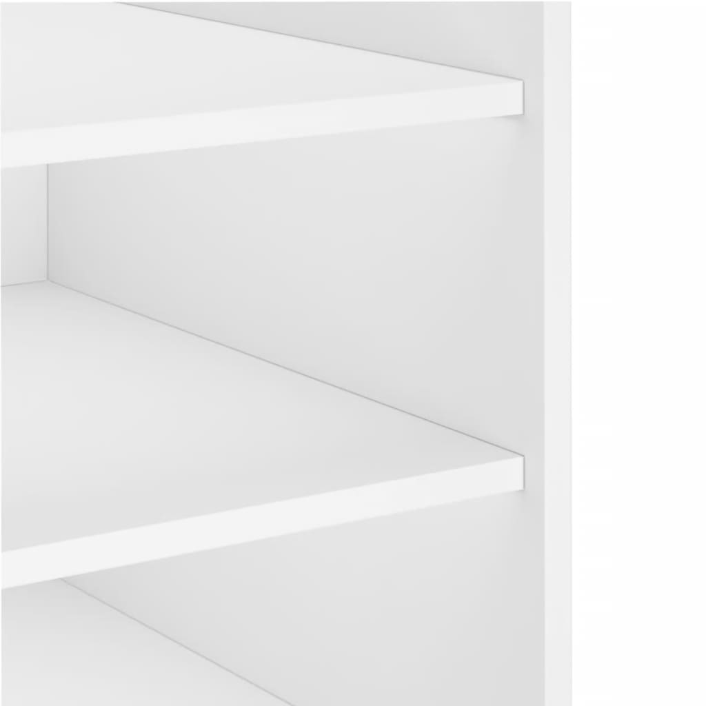 vidaXL Κομοδίνο Λευκό 45x50x50 εκ. από Επεξεργασμένο Ξύλο