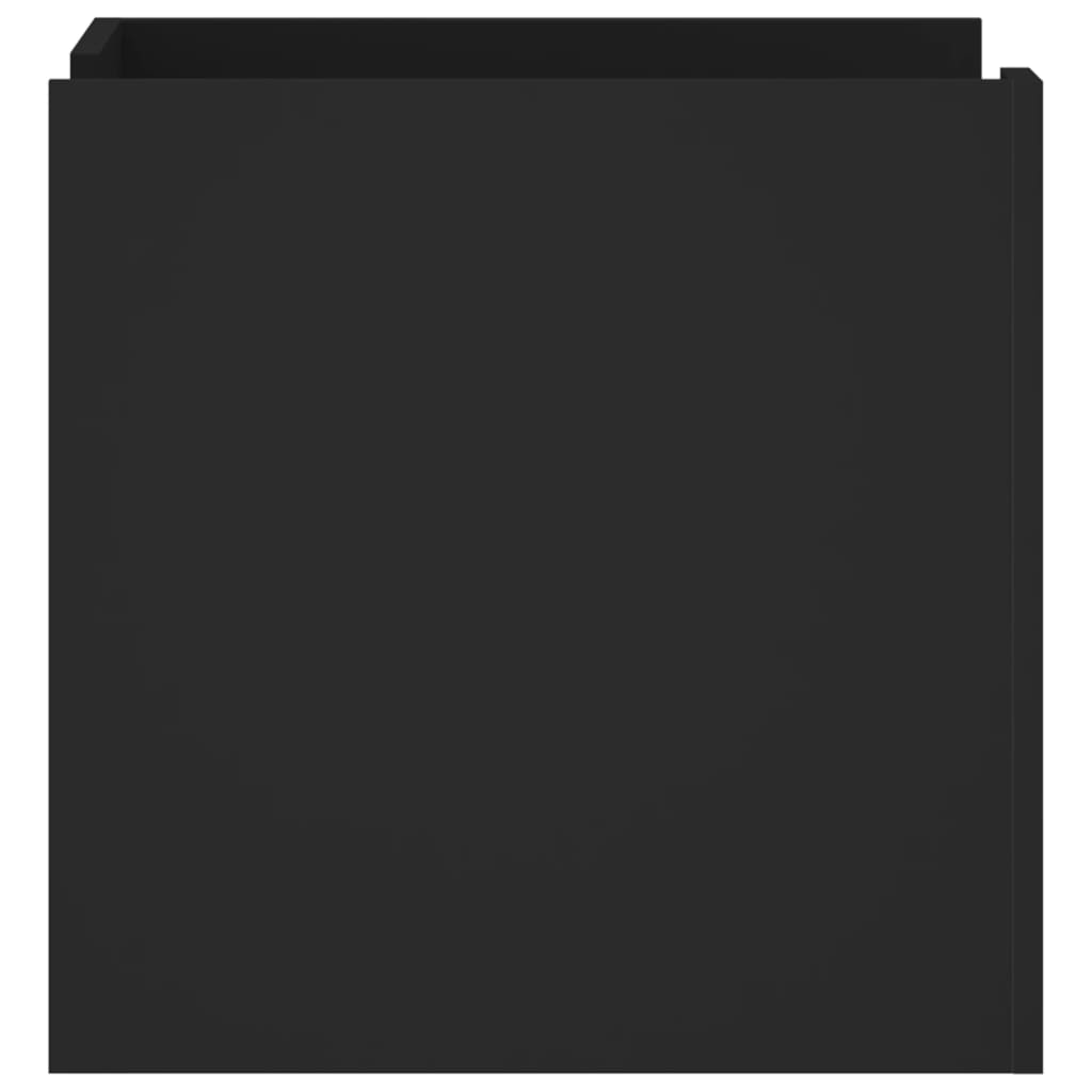 vidaXL Κομοδίνο Μαύρο 45x50x50 εκ. από Επεξεργασμένο Ξύλο