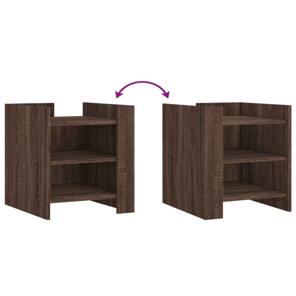 vidaXL Κομοδίνο Καφέ Δρυς 45x50x50 εκ. από Επεξεργασμένο Ξύλο