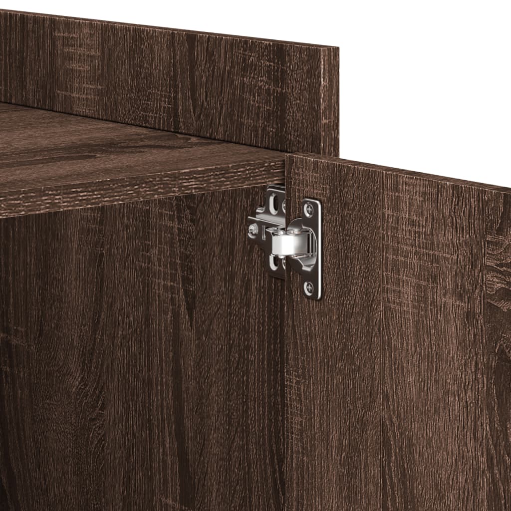 vidaXL Κομοδίνο Καφέ Δρυς 45x50x50 εκ. από Επεξεργασμένο Ξύλο