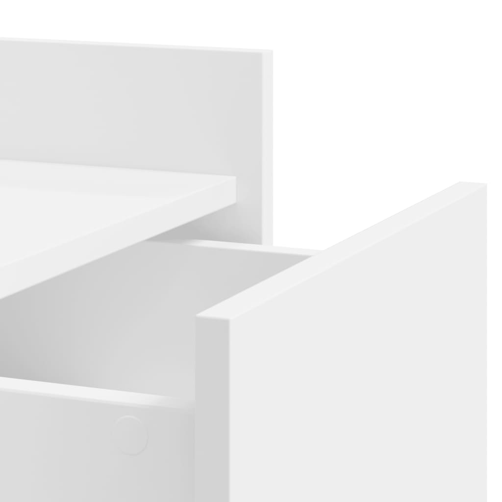 vidaXL Κομοδίνο Λευκό 45 x 50 x 65 εκ. από Επεξεργασμένο Ξύλο