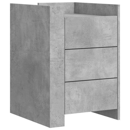 vidaXL Κομοδίνο Γκρι Σκυροδέματος 45x50x65 εκ. από Επεξεργασμένο Ξύλο