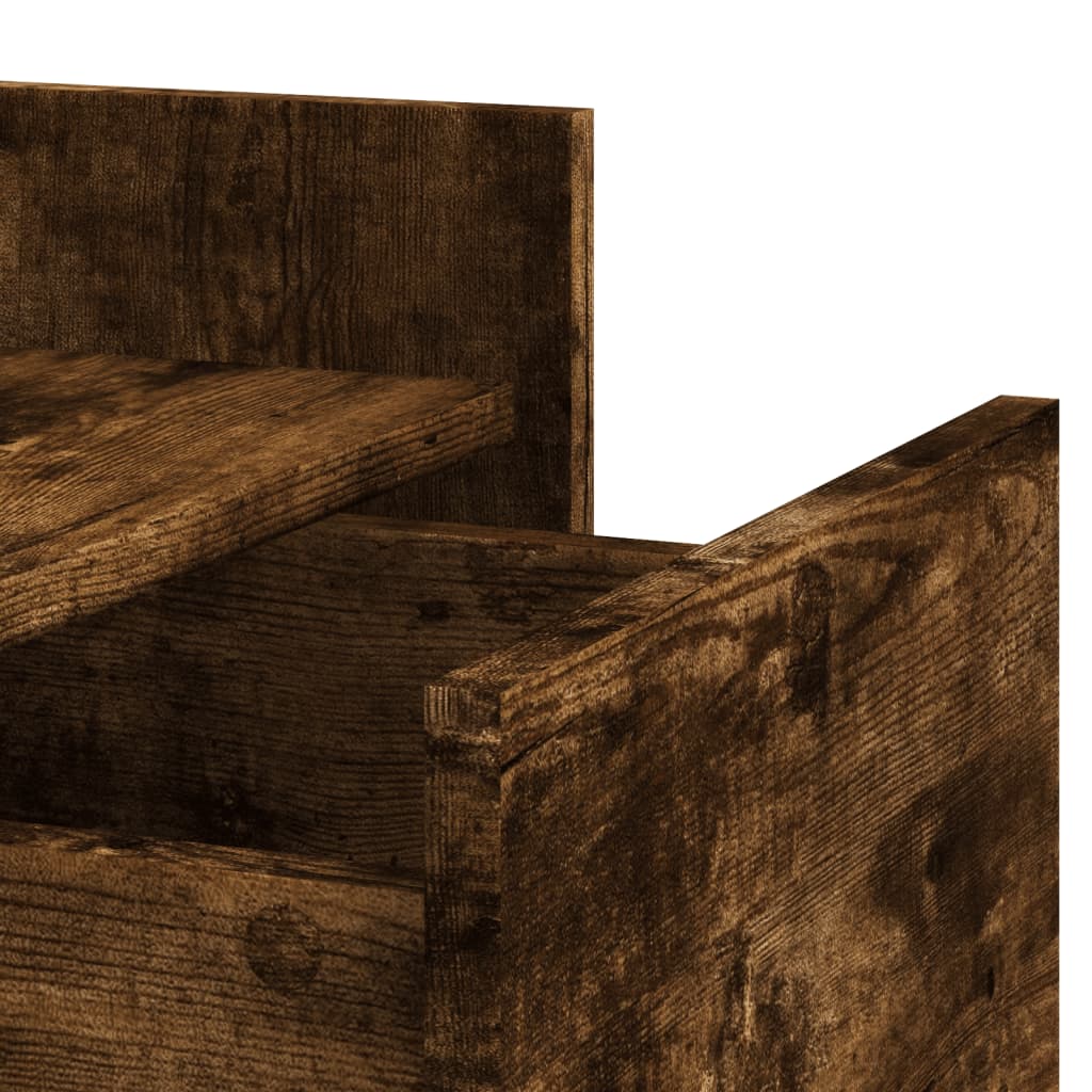 vidaXL Κομοδίνο Καπνιστή Δρυς 45x50x65 εκ. από Επεξεργασμένο Ξύλο