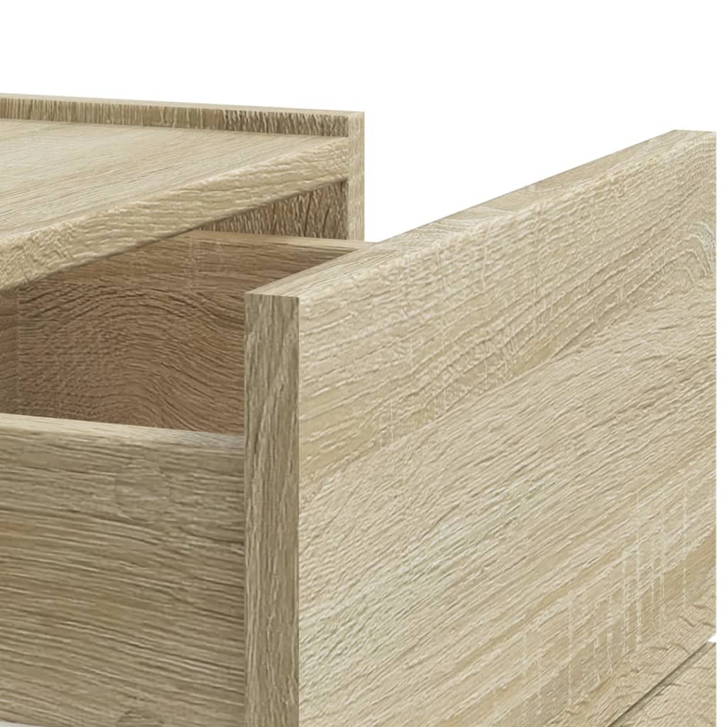 vidaXL Κομοδίνα Επιτοίχια 2 τεμ. Sonoma Δρυς 45x30x35 εκ.