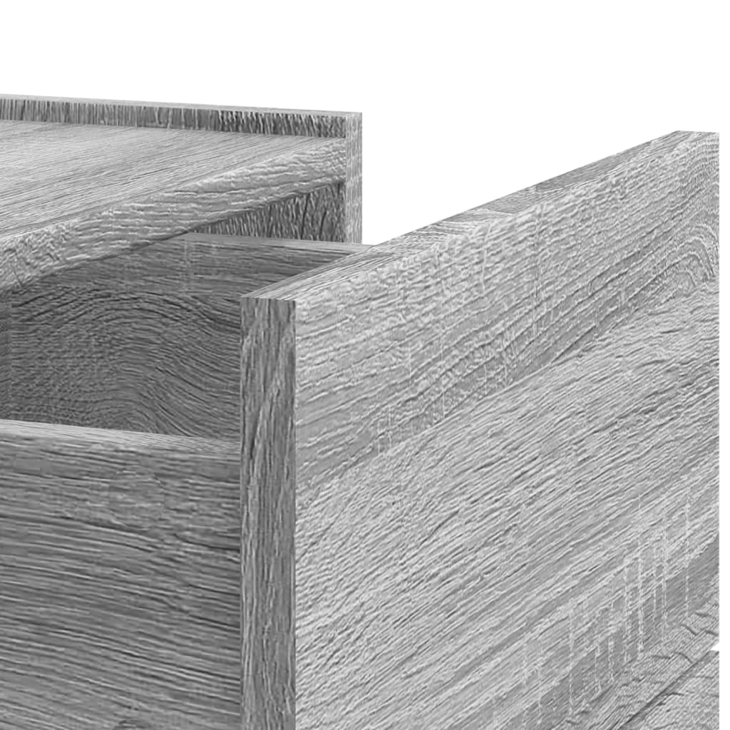 vidaXL Κομοδίνα Επιτοίχια Γκρι Sonoma 45x30x35 εκ.