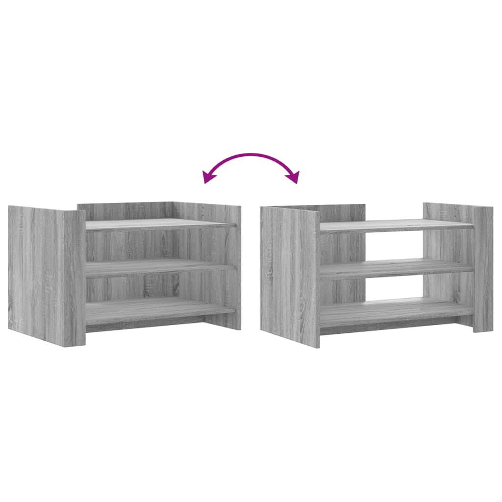 vidaXL Τραπεζάκι Σαλονιού Γκρι Sonoma 80x50x50 εκ. Επεξεργασμένο Ξύλο