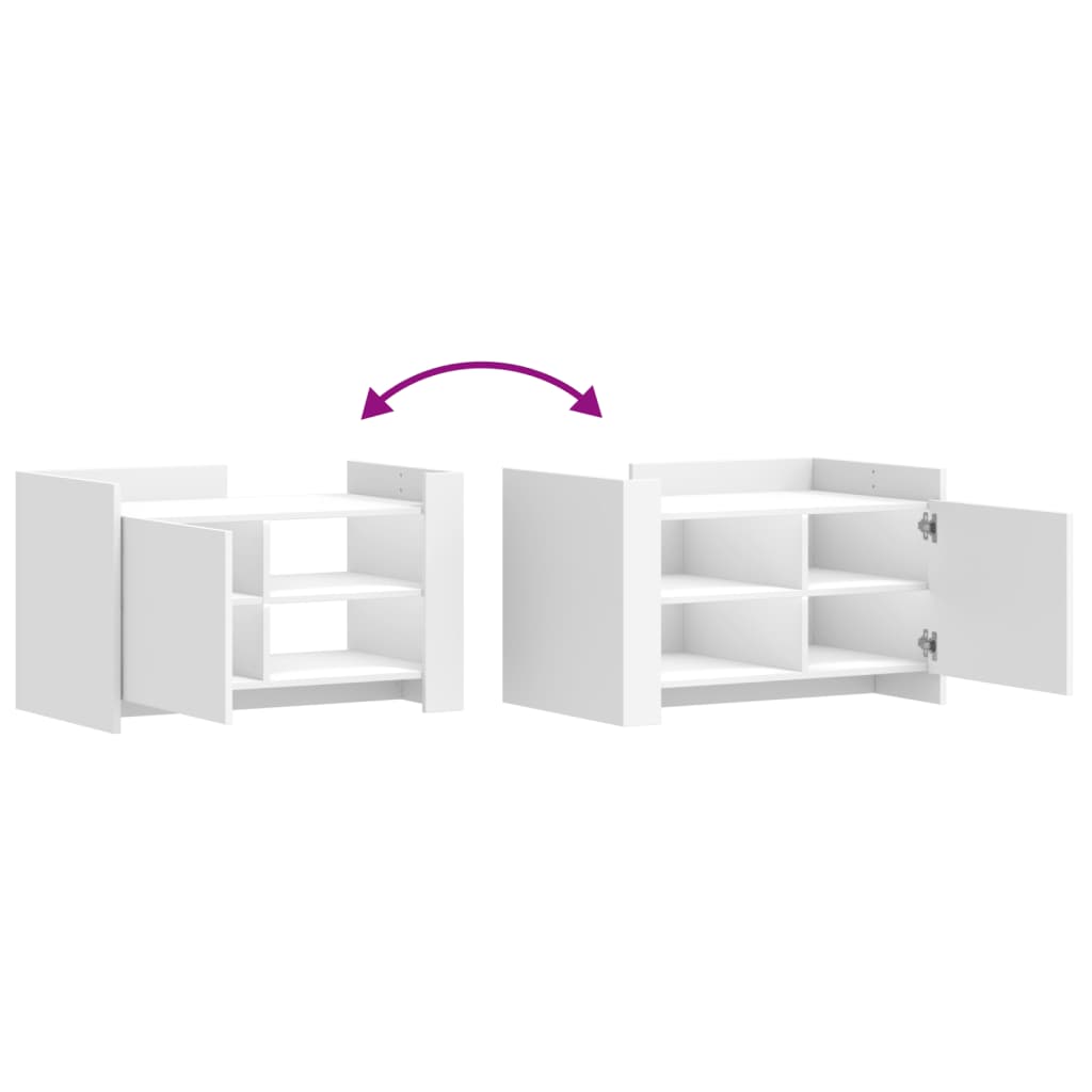 vidaXL Τραπεζάκι Σαλονιού Λευκό 80x50x50 εκ. από Επεξεργασμένο Ξύλο