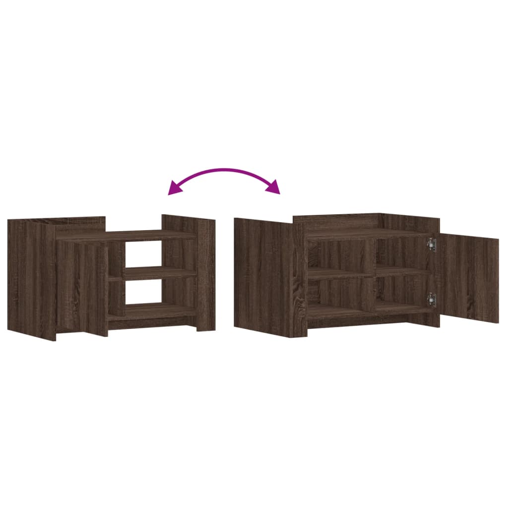 vidaXL Τραπεζάκι Σαλονιού Καφέ Δρυς 80x50x50 εκ. από Επεξεργ. Ξύλο