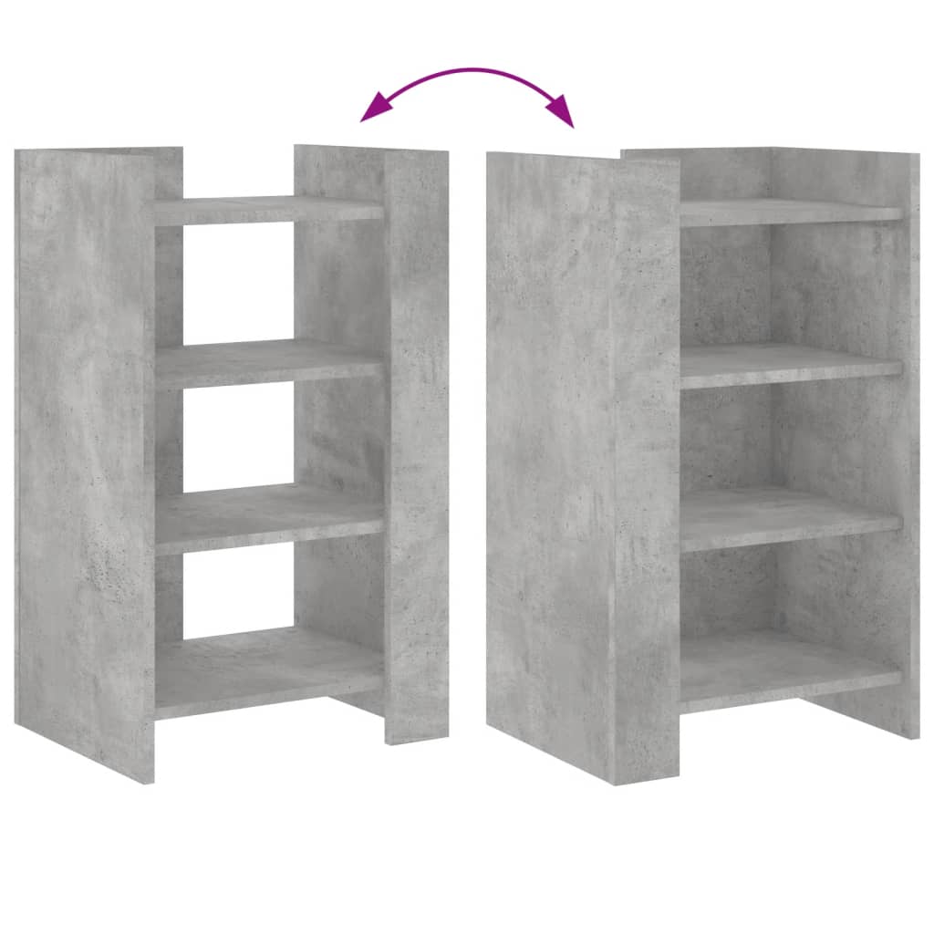 vidaXL Συρταριέρα Γκρι Σκυροδ. 45x35x75 εκ. από Επεξεργασμένο Ξύλο