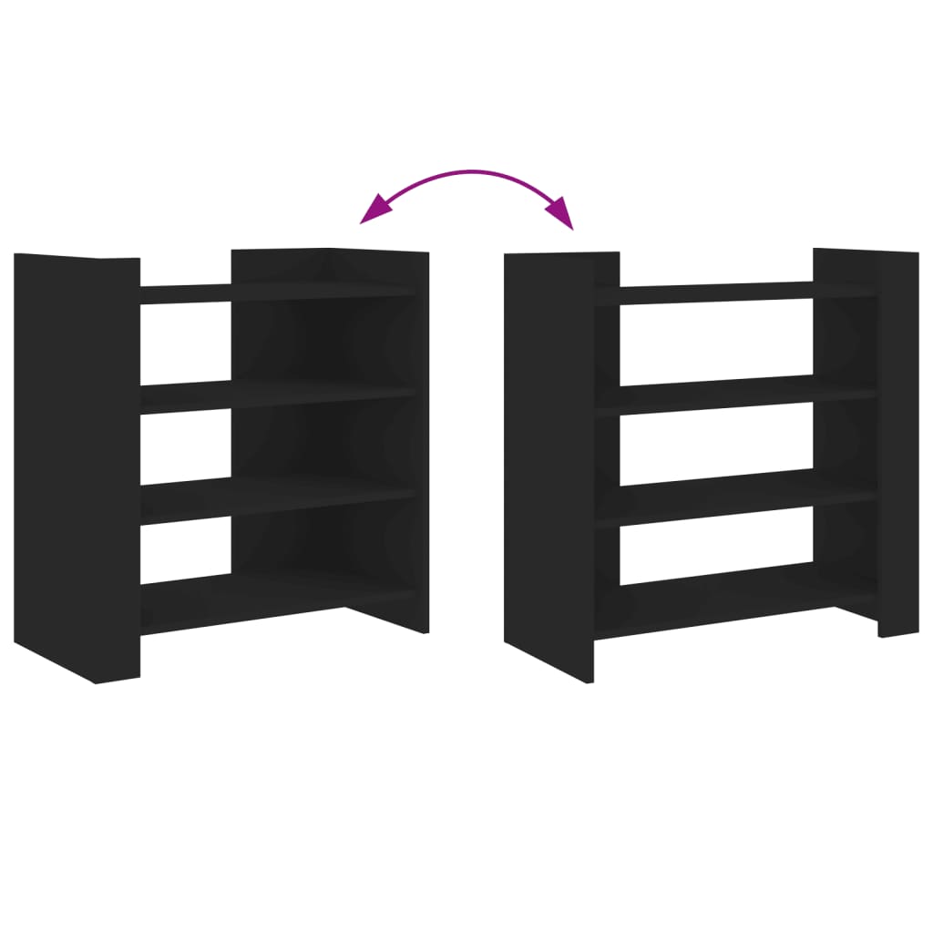 vidaXL Ντουλάπι Μαύρο 73,5x35x75 εκ. από Επεξεργασμένο Ξύλο