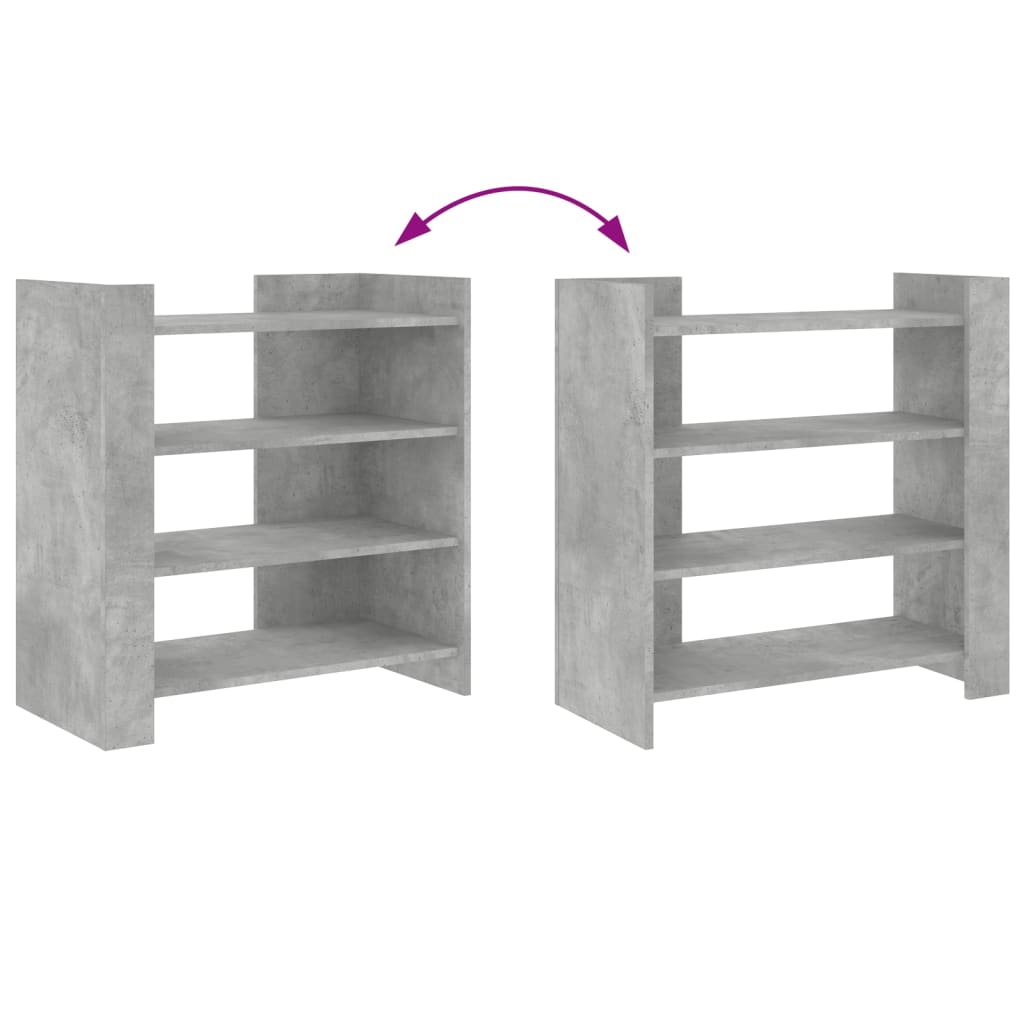 vidaXL Ντουλάπι Γκρι Σκυροδέματος 73,5x35x75 εκ. Επεξεργασμένο Ξύλο