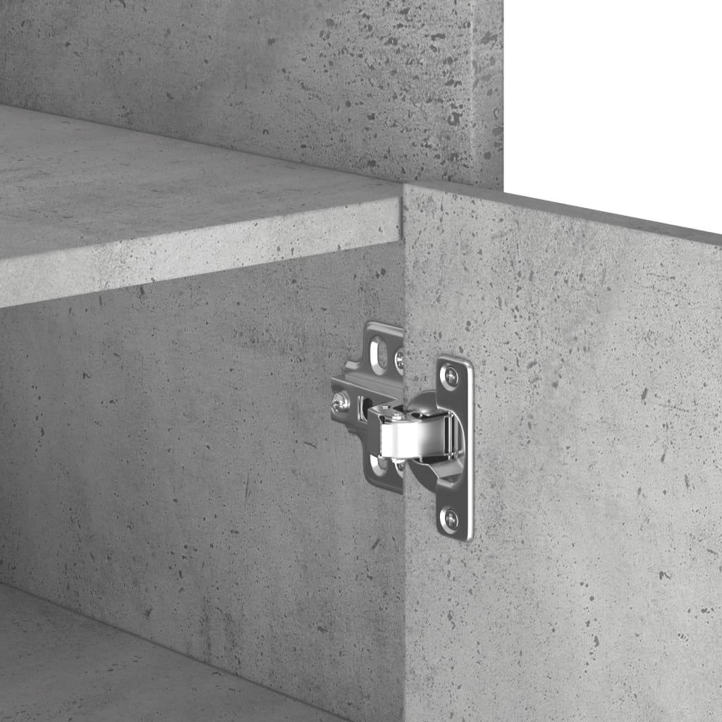 vidaXL Ραφιέρα Γκρι Σκυροδέματος 73,5x35x75 εκ. από Επεξεργ. Ξύλο