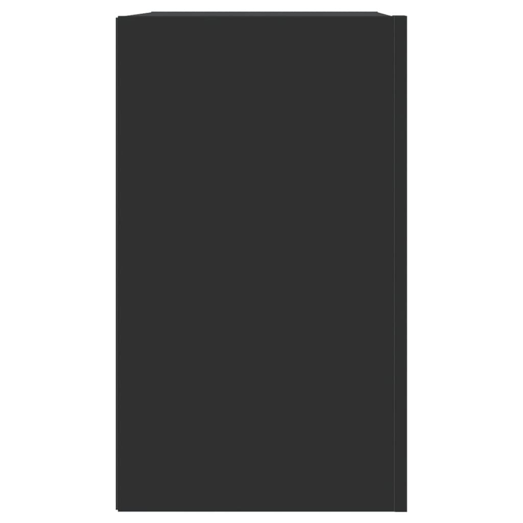 vidaXL Ντουλάπι Τοίχου Μαύρο 75x35x60 εκ. από Επεξεργασμένο Ξύλο