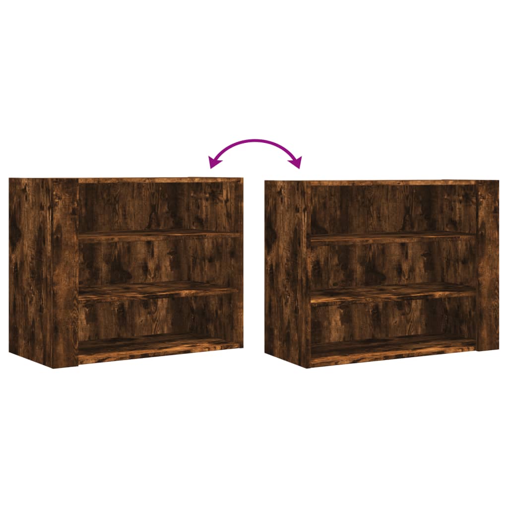 vidaXL Ντουλάπι Τοίχου Καπνιστή Δρυς 75x35x60 εκ. Επεξεργασμένο Ξύλο