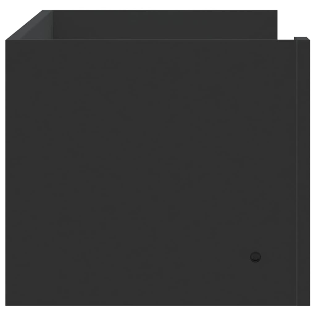 vidaXL Ραφιέρα Τοίχου Μαύρο 100x35x30,5 εκ. από Επεξεργασμένο Ξύλο