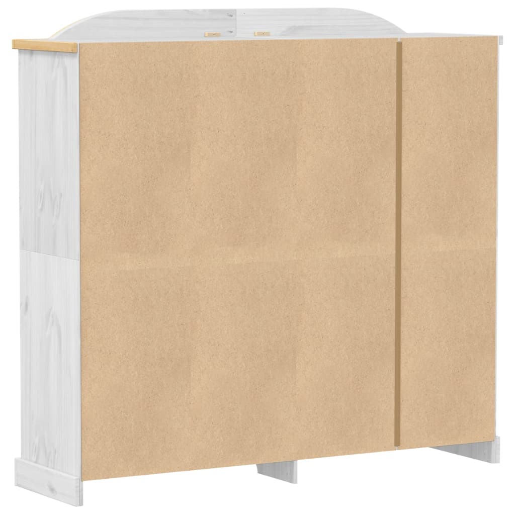 vidaXL Ντουλάπα Corona Λευκό 194x52x186 εκ. από Μασίφ Ξύλο Πεύκου