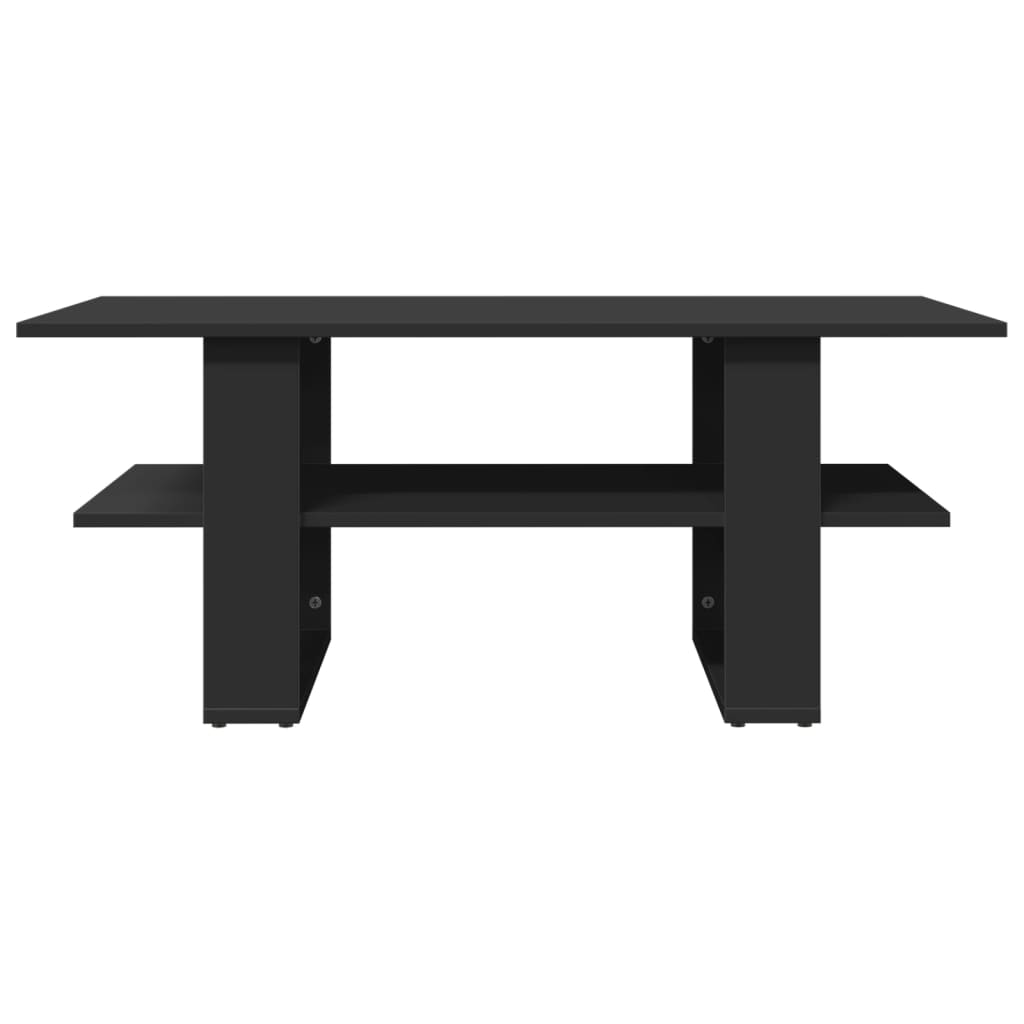 vidaXL Τραπεζάκι Σαλονιού Μαύρο 102 x 55 x 42 εκ. από Επεξεργ. Ξύλο