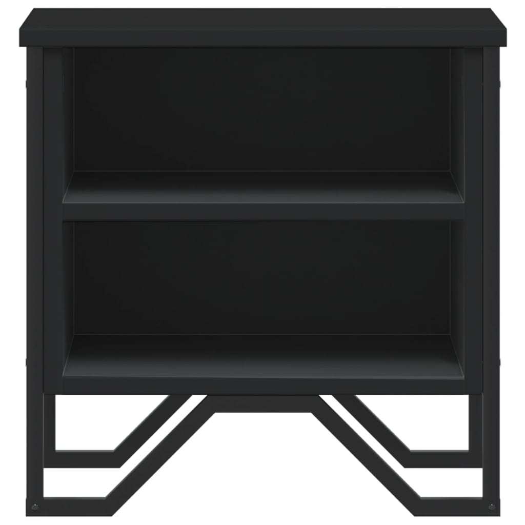 vidaXL Κομοδίνο Μαύρο 2 τεμ. 40 x 30 x 40 εκ. από Επεξεργασμένο Ξύλο