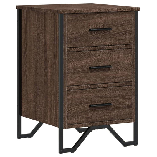 vidaXL Κομοδίνο Καφέ Δρυς 40x41x60 εκ. από Επεξεργασμένο Ξύλο