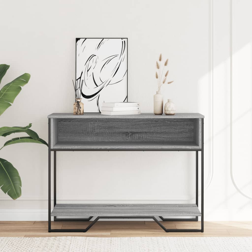 vidaXL Τραπέζι Κονσόλα Γκρι Sonoma 100x35x74,5 εκ. Επεξεργασμένο Ξύλο