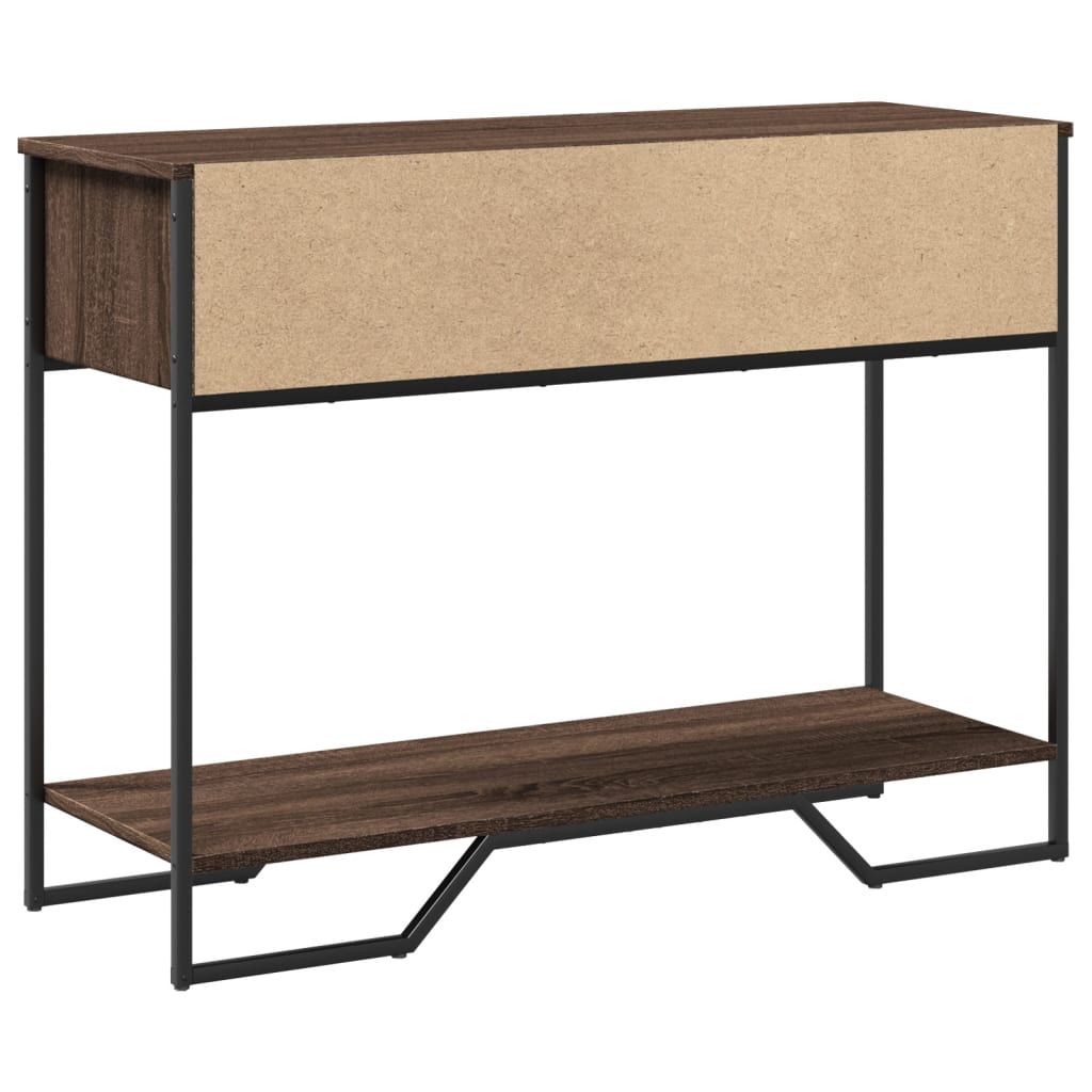 vidaXL Τραπέζι Κονσόλα Καφέ Δρυς 100x35x74,5 εκ. Επεξεργασμένο Ξύλο