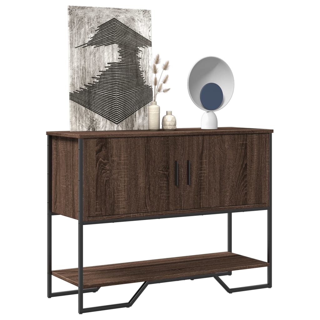 vidaXL Τραπέζι Κονσόλα Καφέ Δρυς 100x35x74,5 εκ. Επεξεργασμένο Ξύλο