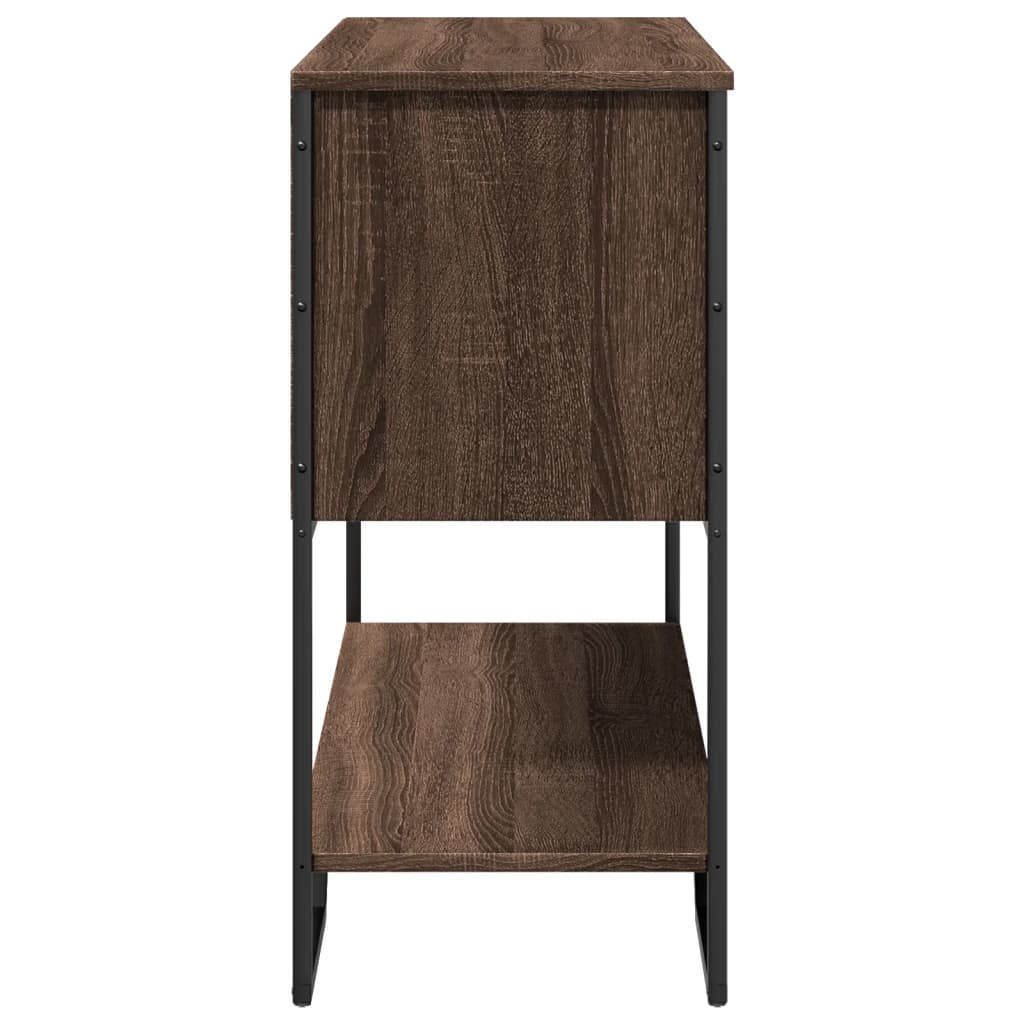 vidaXL Τραπέζι Κονσόλα Καφέ Δρυς 100x35x74,5 εκ. Επεξεργασμένο Ξύλο