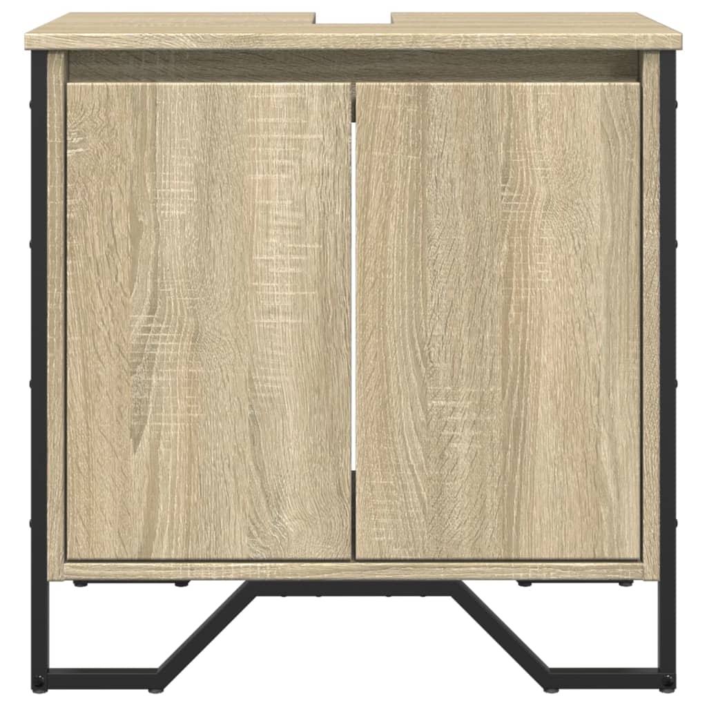 vidaXL Ντουλάπι Νιπτήρα Μπάνιου Sonoma Δρυς 60x35x60 εκ. Επεξ. Ξύλο