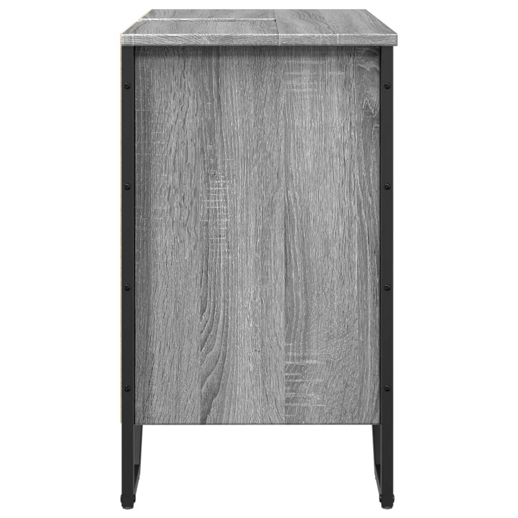 vidaXL Ντουλάπι Νιπτήρα Μπάνιου Γκρι Sonoma 60x35x60 εκ. Επεξ. Ξύλο