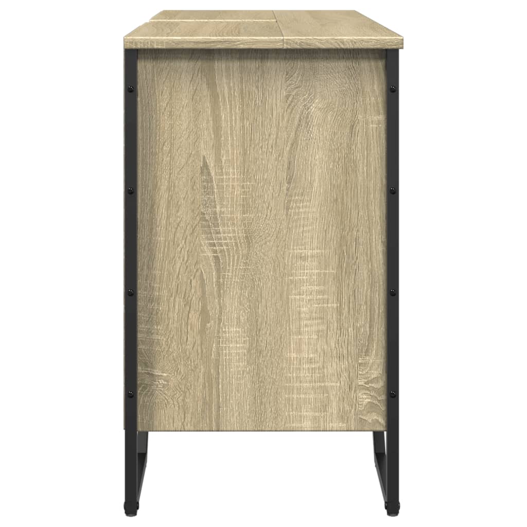 vidaXL Ντουλάπι Νιπτήρα Μπάνιου Sonoma Δρυς 91x35x60 εκ. Επεξ. Ξύλο