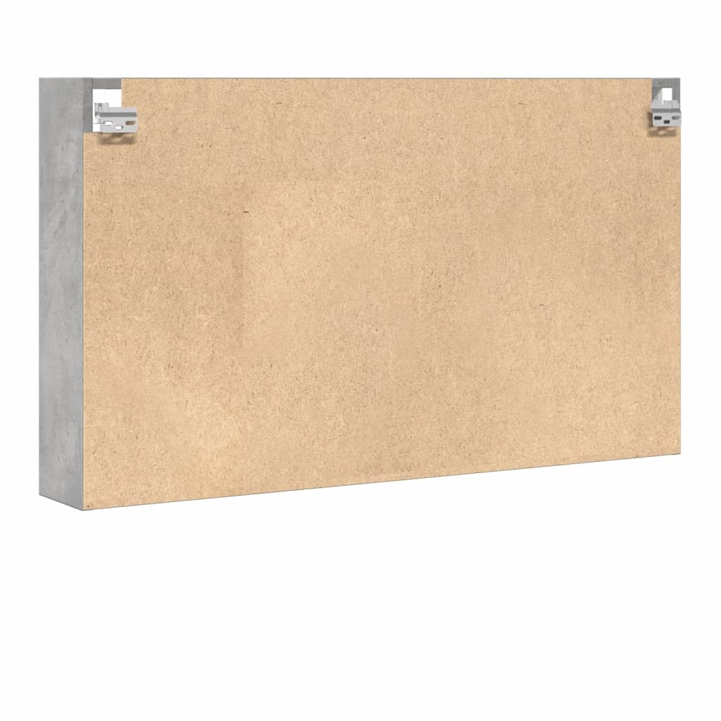 vidaXL Βιτρίνα Γκρι Σκυροδέματος 100x15x58 εκ. από Επεξεργασμένο Ξύλο