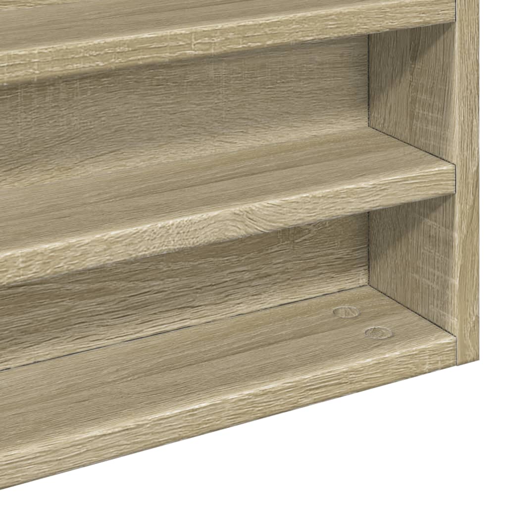 vidaXL Βιτρίνα Χρώμα Sonoma Δρυς 100x8,5x75 εκ. από Επεξεργασμένο Ξύλο