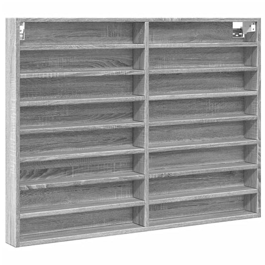 vidaXL Βιτρίνα Γκρι Sonoma 100x8,5x75 εκ. από Επεξεργασμένο Ξύλο
