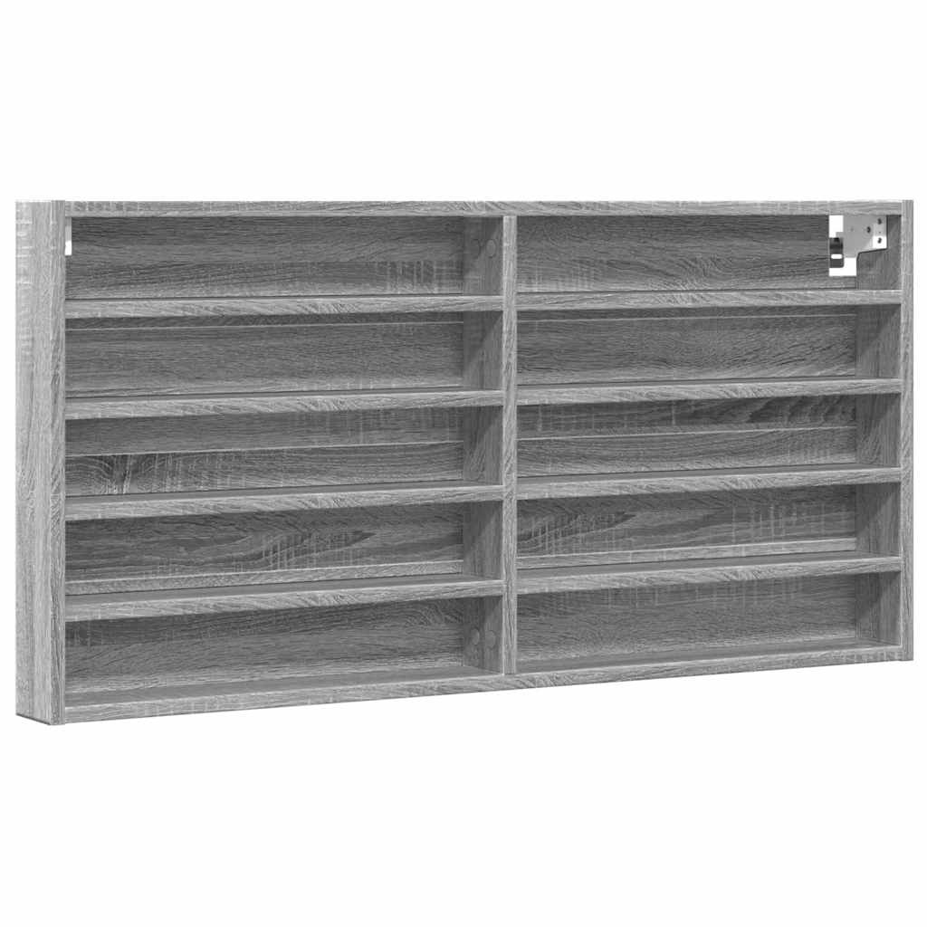 vidaXL Βιτρίνα Γκρι Sonoma 100x8,5x50 εκ. από Επεξεργασμένο Ξύλο