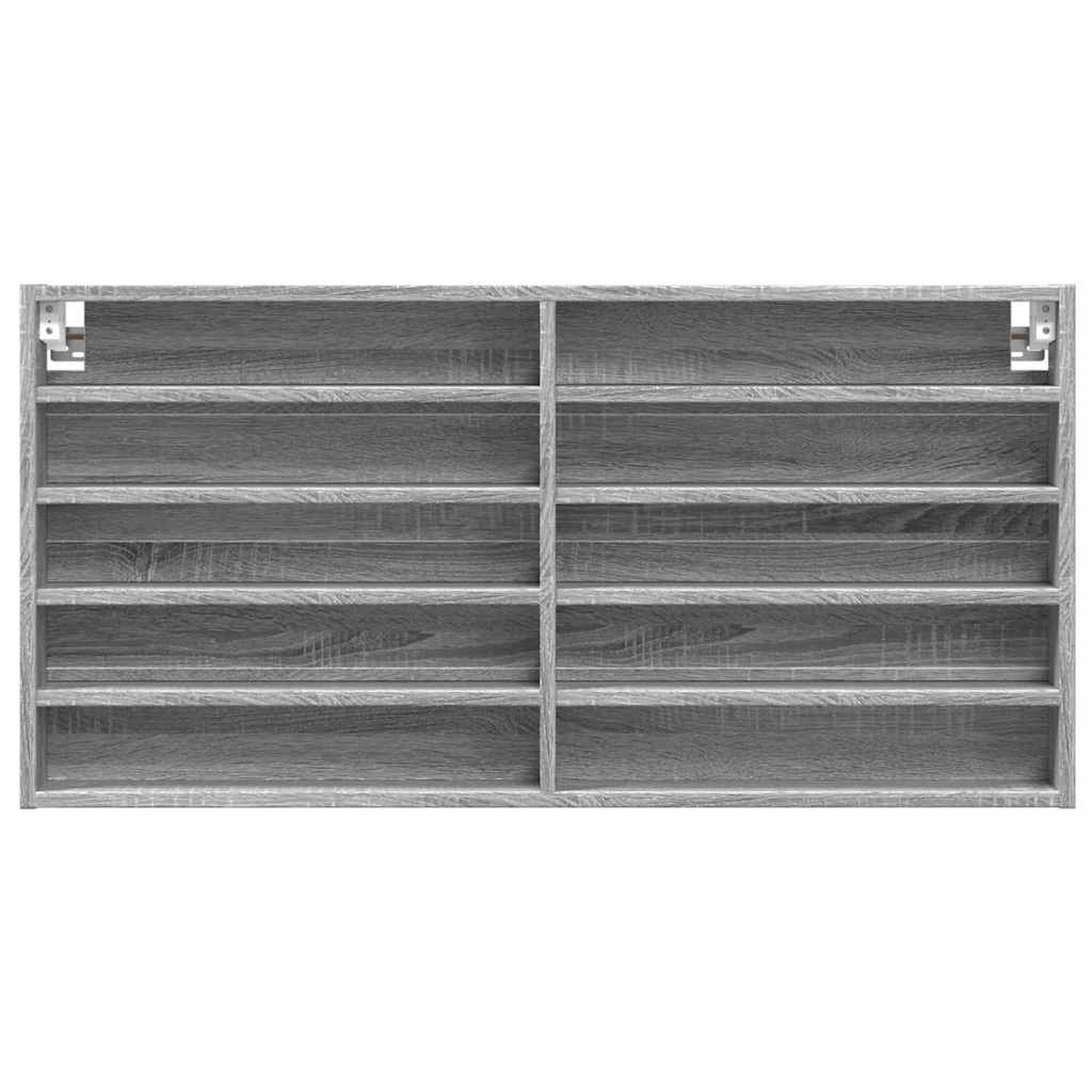 vidaXL Βιτρίνα Γκρι Sonoma 100x8,5x50 εκ. από Επεξεργασμένο Ξύλο