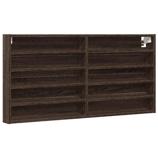 vidaXL Βιτρίνα Καφέ Δρυς 100x8,5x50 εκ. από Επεξεργασμένο Ξύλο