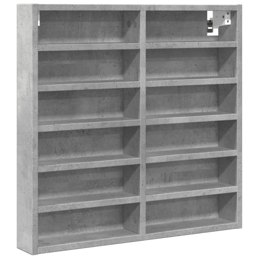 vidaXL Βιτρίνα Γκρι Σκυροδέματος 60x8,5x58 εκ. από Επεξεργασμένο Ξύλο