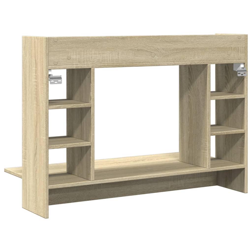 vidaXL Γραφείο Τοίχου Sonoma Δρυς 105x48x75 εκ. από Επεξεργασμένο Ξύλο